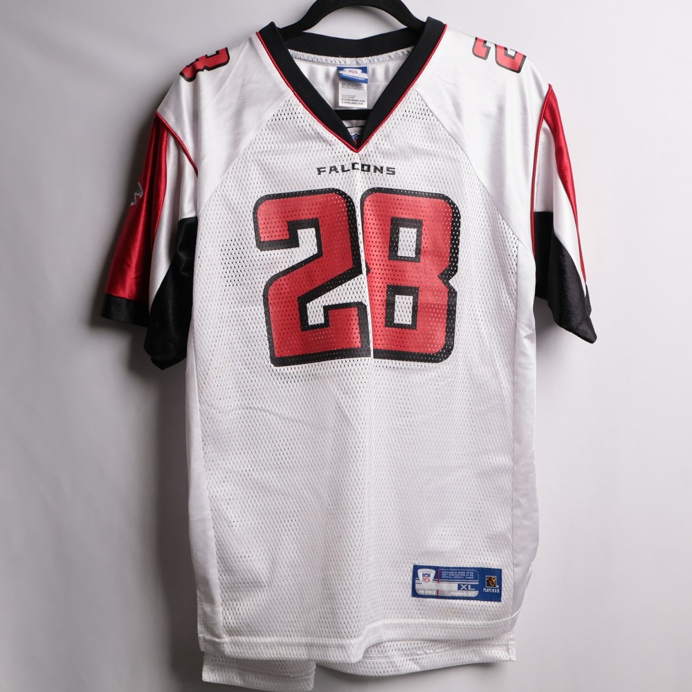 Reebok Atlanta Falcons Warrick Dunn 28 NFL Jersey White Mens XL 18-20